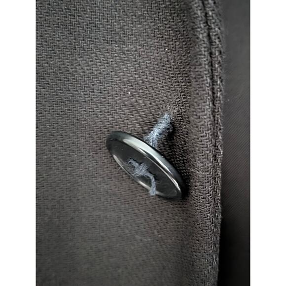 Men’s Loro Piana Fabric Linen Suit Blazer Jacket Dark Gray Size 42R 3 Button - Picture 8 of 8